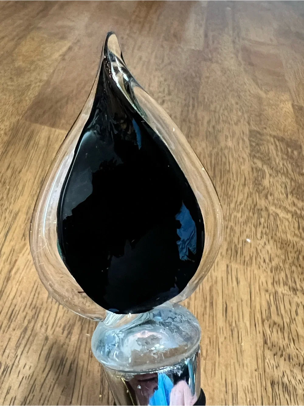 Wine Bottle Stopper Fused Multi-Color Art Glass on Green Decanter Replacement